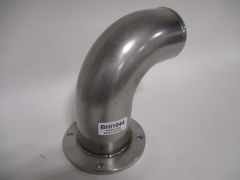 SS Intake Adapter, 4" Diameter, 4 Bolt Flange - BHI1044