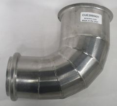 SS Exhaust DPF Elbow 4" Marmon x 5" Flare (Replaces OEM # 2880421), SKU CUE2880421