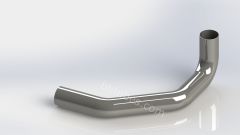 SS Exhaust Pipe, 5" Diameter (Replaces OEM# 04-17553-000, 04-17553-001) *Oversized*, SKU FLE17553-000