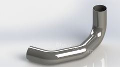 SS Exhaust Pipe, 5" Diameter (Replaces OEM# 04-17553-006, 04-17553-007) *Oversized*, SKU FLE17553-006
