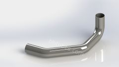 SS Exhaust Pipe, 5" Diameter (Replaces OEM# 04-17553-008, 04-17553-009) *Oversized*, SKU FLE17553-008