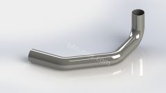 SS Exhaust Pipe, 5" Diameter (Replaces OEM# 04-17553-010, 04-17553-011)  * Oversized *, SKU FLE17553-010