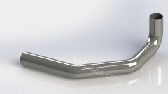SS Exhaust Pipe, 5" Diameter (Replaces OEM# 04-17553-012, 04-17553-013) *Oversized*, SKU FLE17553-012