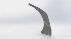 SS Peterbilt Fuel Tank Step Bracket for 26" Tank - POLISHED one side only (Replaces OEM# 11-04568), SKU PBZ11-04568R