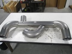 SS Air Intake Crossover T, 6" Diam - 05-07 PB 379, 2 PC Set, Ships LTL Freight, SKU BHI1295GR