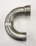 SS Flanged Exhaust Turbo Adapter, 4" x 5" Diameter (Replaces OEM# 04-17869-000), SKU FLE17869