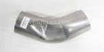 SS Exhaust Elbow, 5" Diameter, 45° bend, flattened section