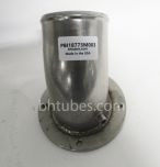 SS Intake Adapter, 4" Diameter, 53° bend, angled forward, 1/8" NPT