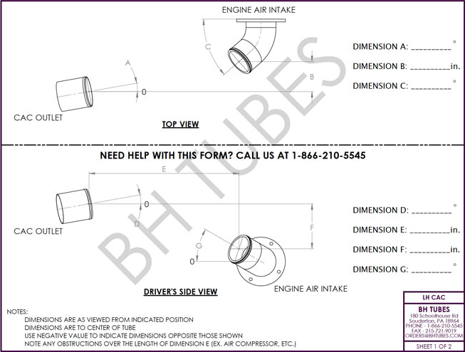 Left and Right CAC Tubes – use this worksheet